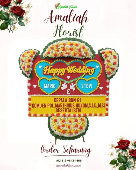 Papan Bunga Pernikahan Way Limau